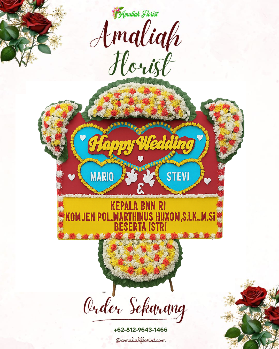 Papan Bunga Pernikahan Donggala